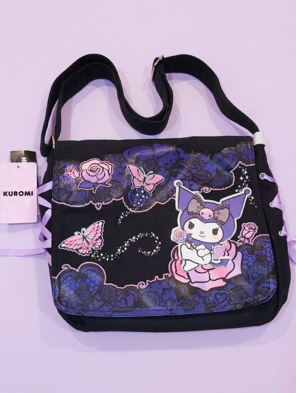 Kuromi Butterfly Messenger Bag